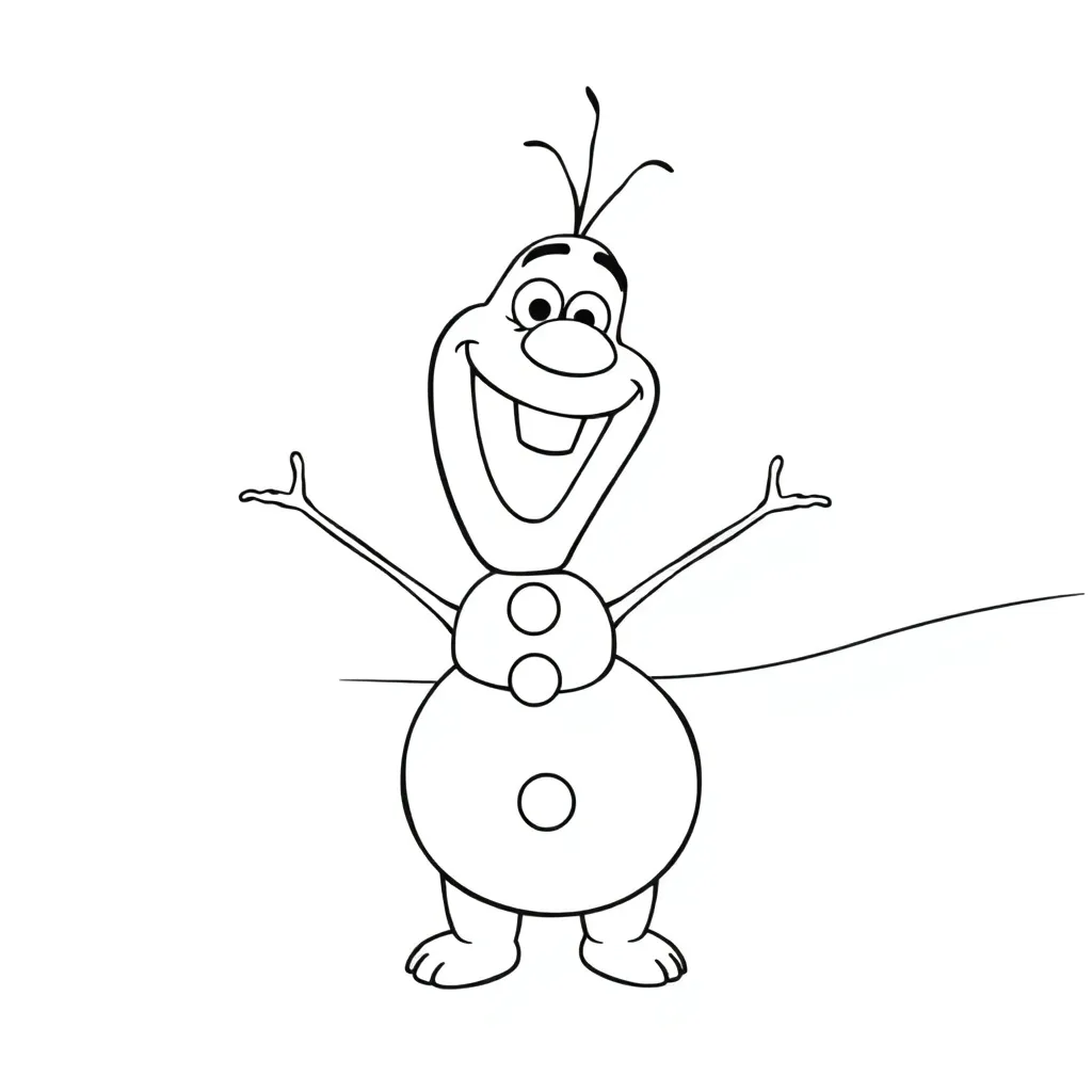 Olaf coloring page