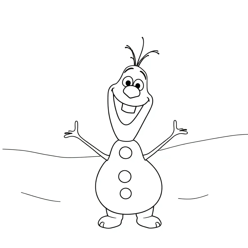Olaf coloring page