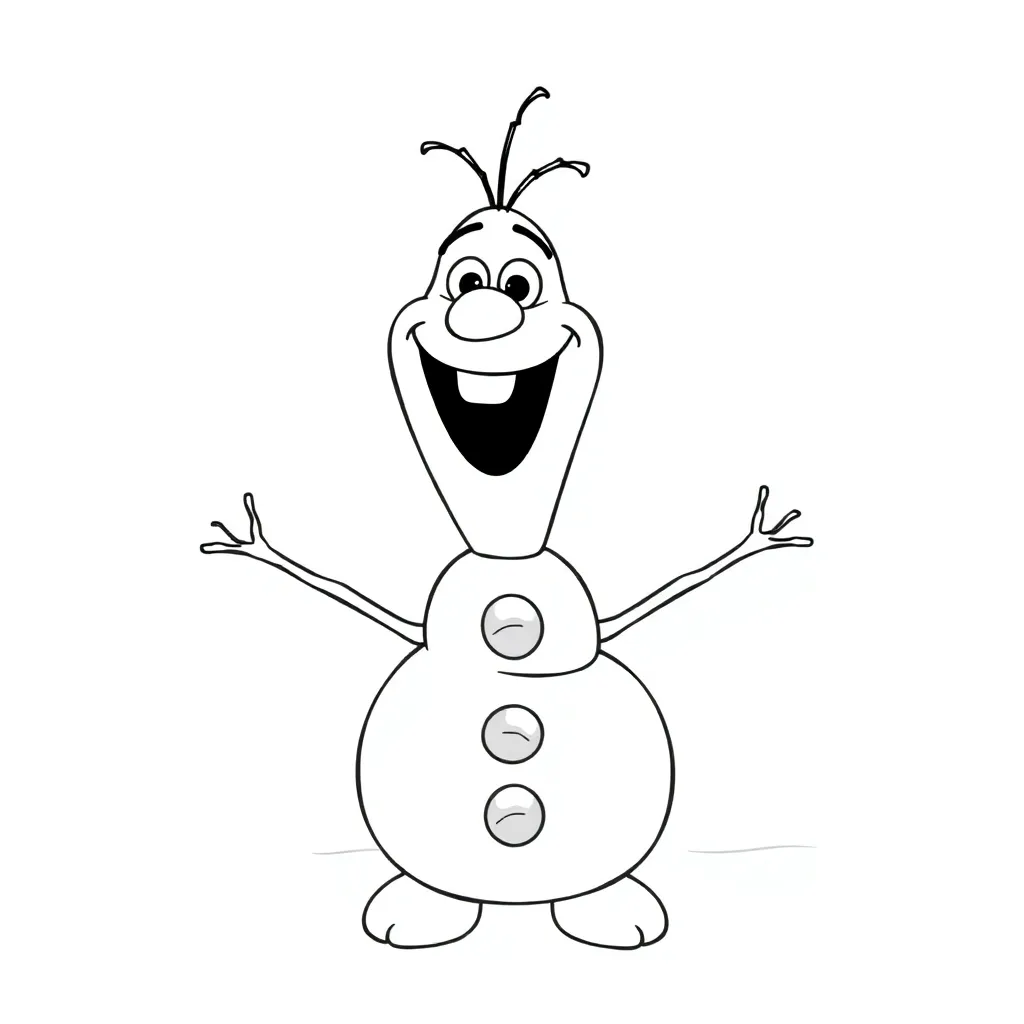 Olaf coloring page