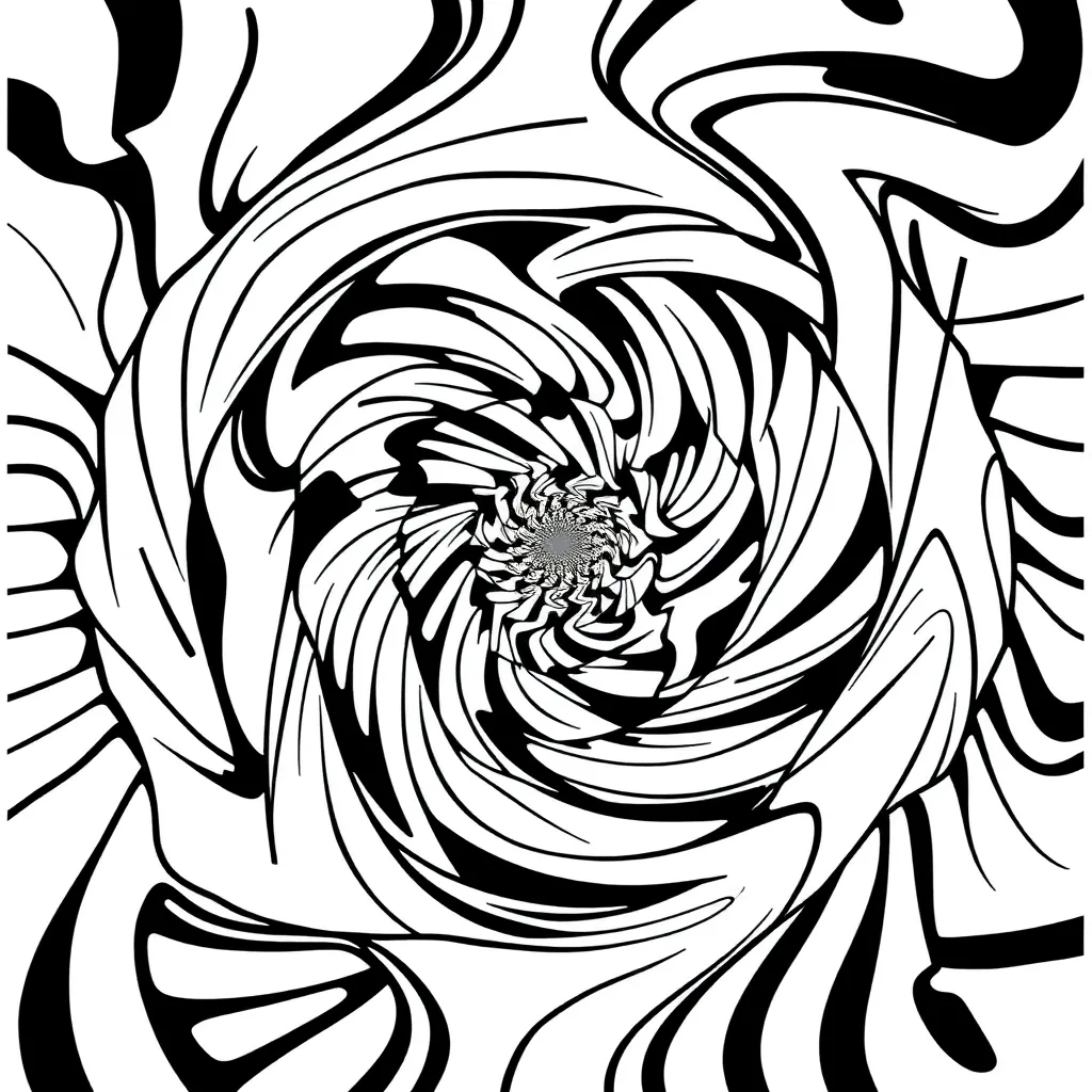 Optical Illusion coloring page