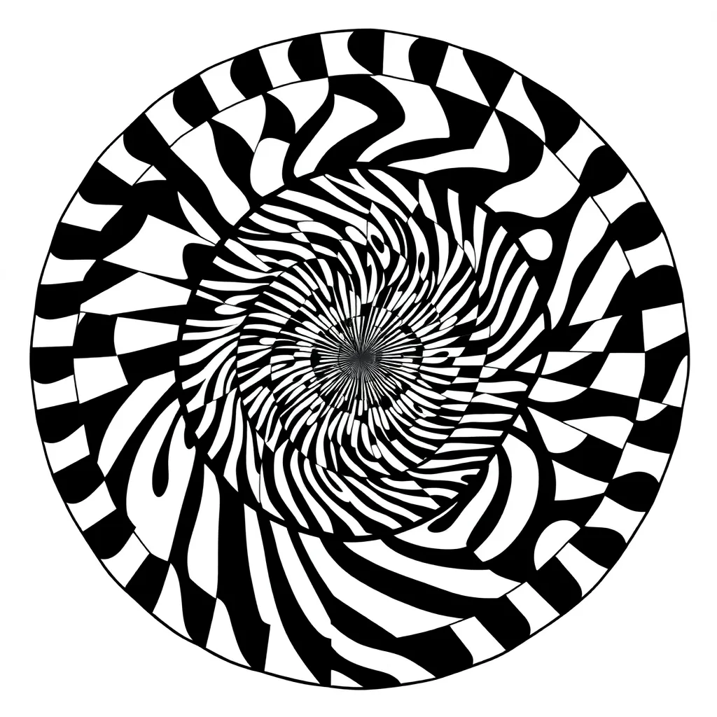 Optical Illusion coloring page