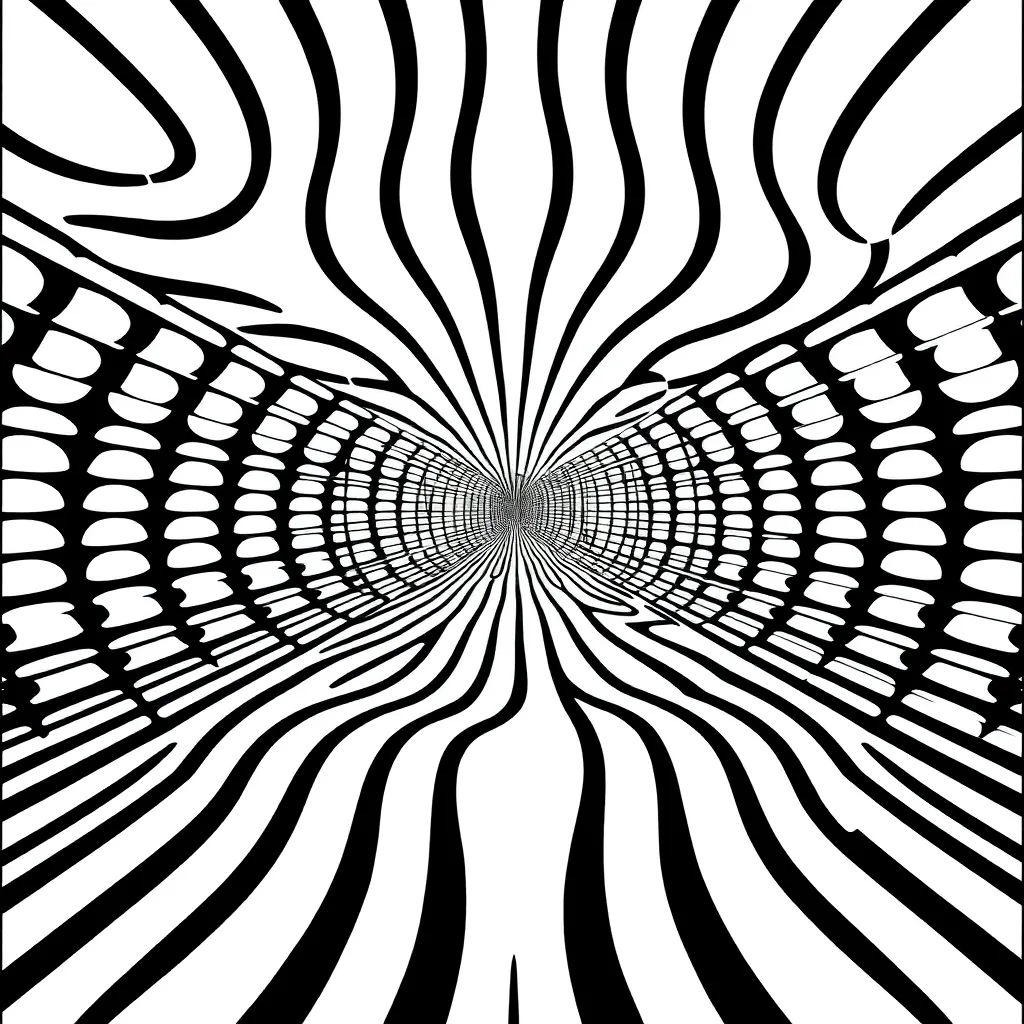 Optical Illusion coloring page