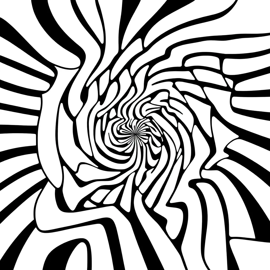 Optical Illusion coloring page