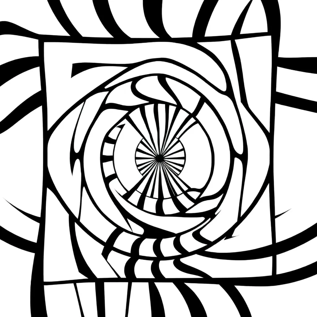 Optical Illusion coloring page