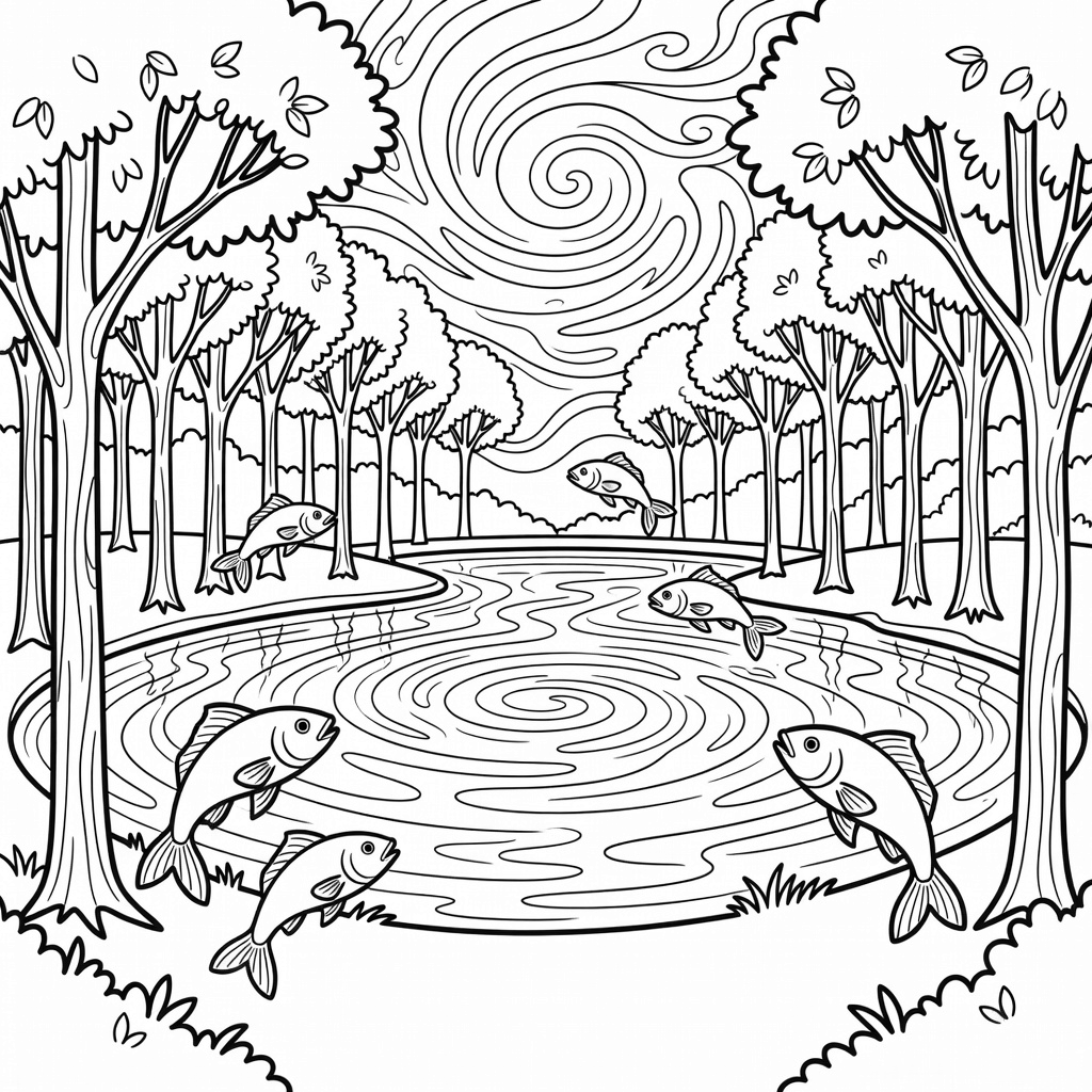 Optical Illusion coloring page