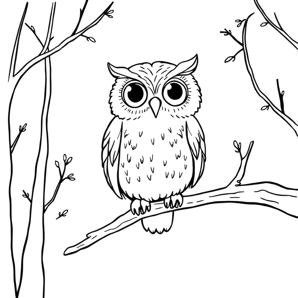Owl coloring page