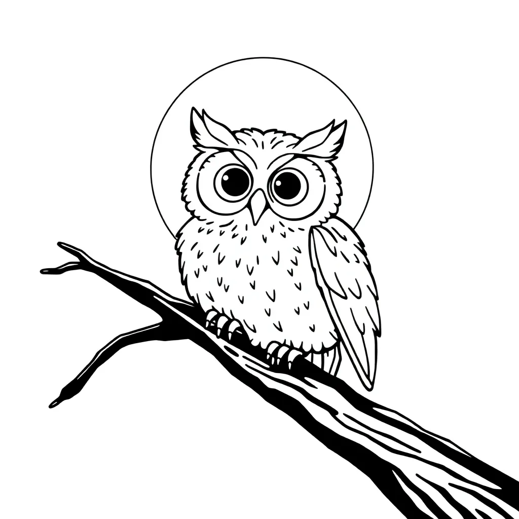 Owl coloring page