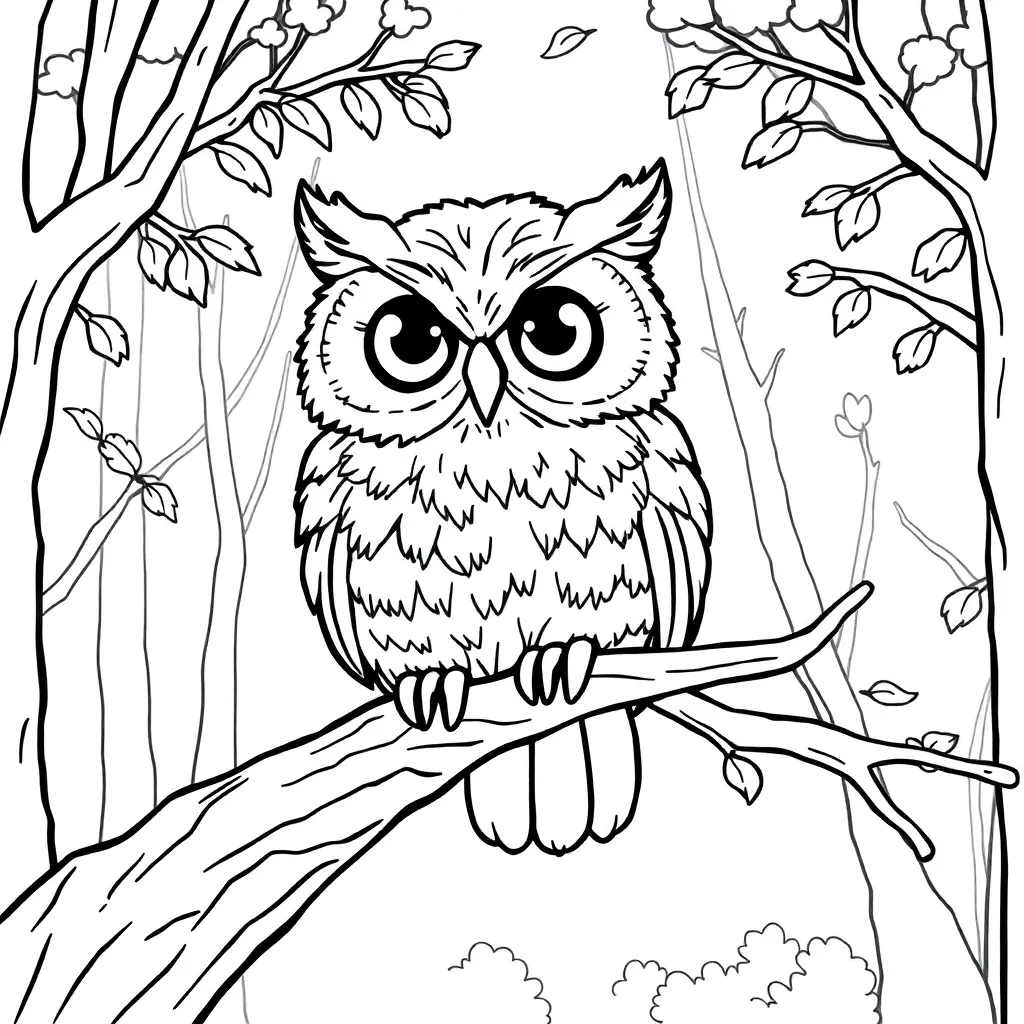 Owl coloring page