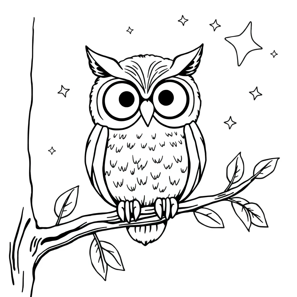 Owl coloring page