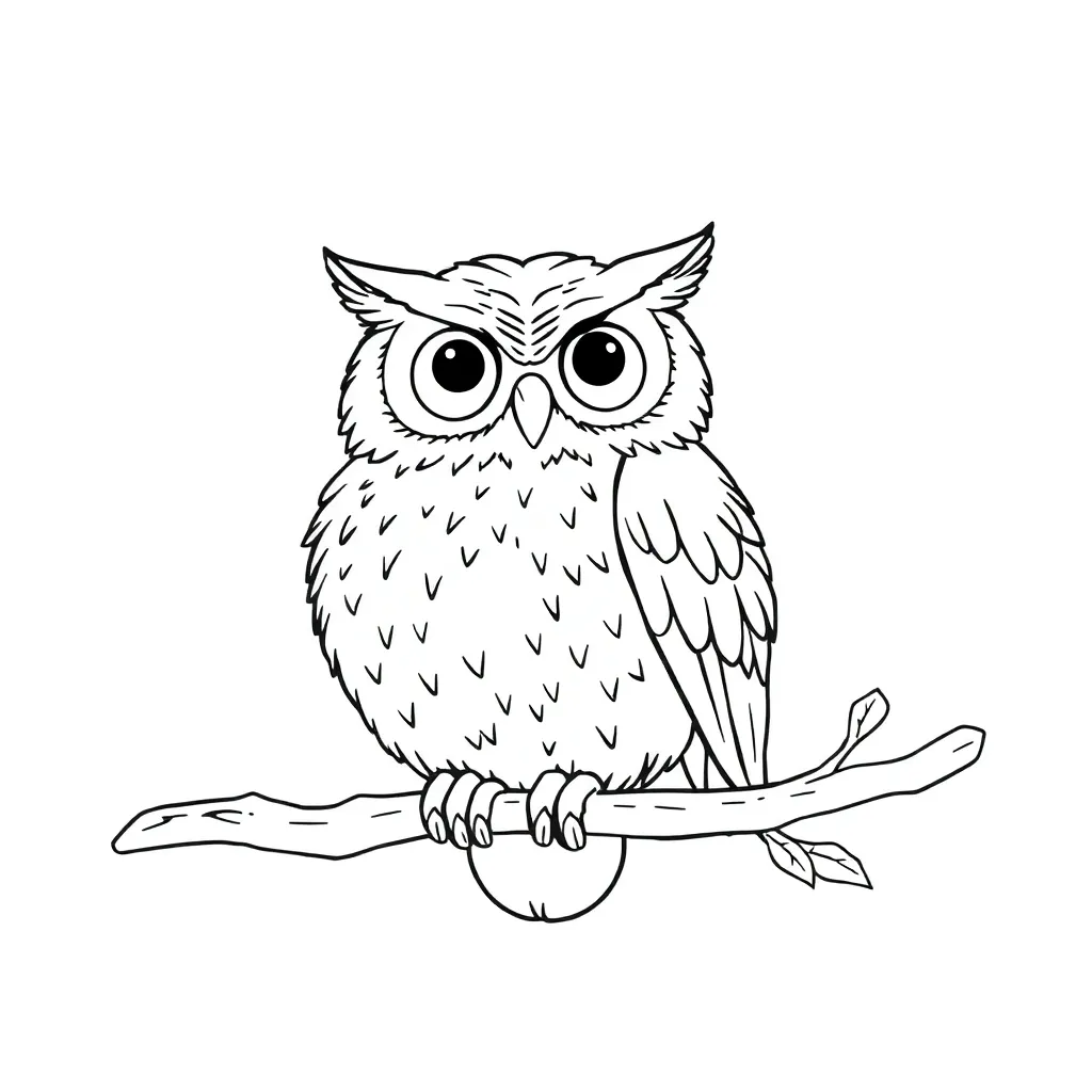 Owl coloring page