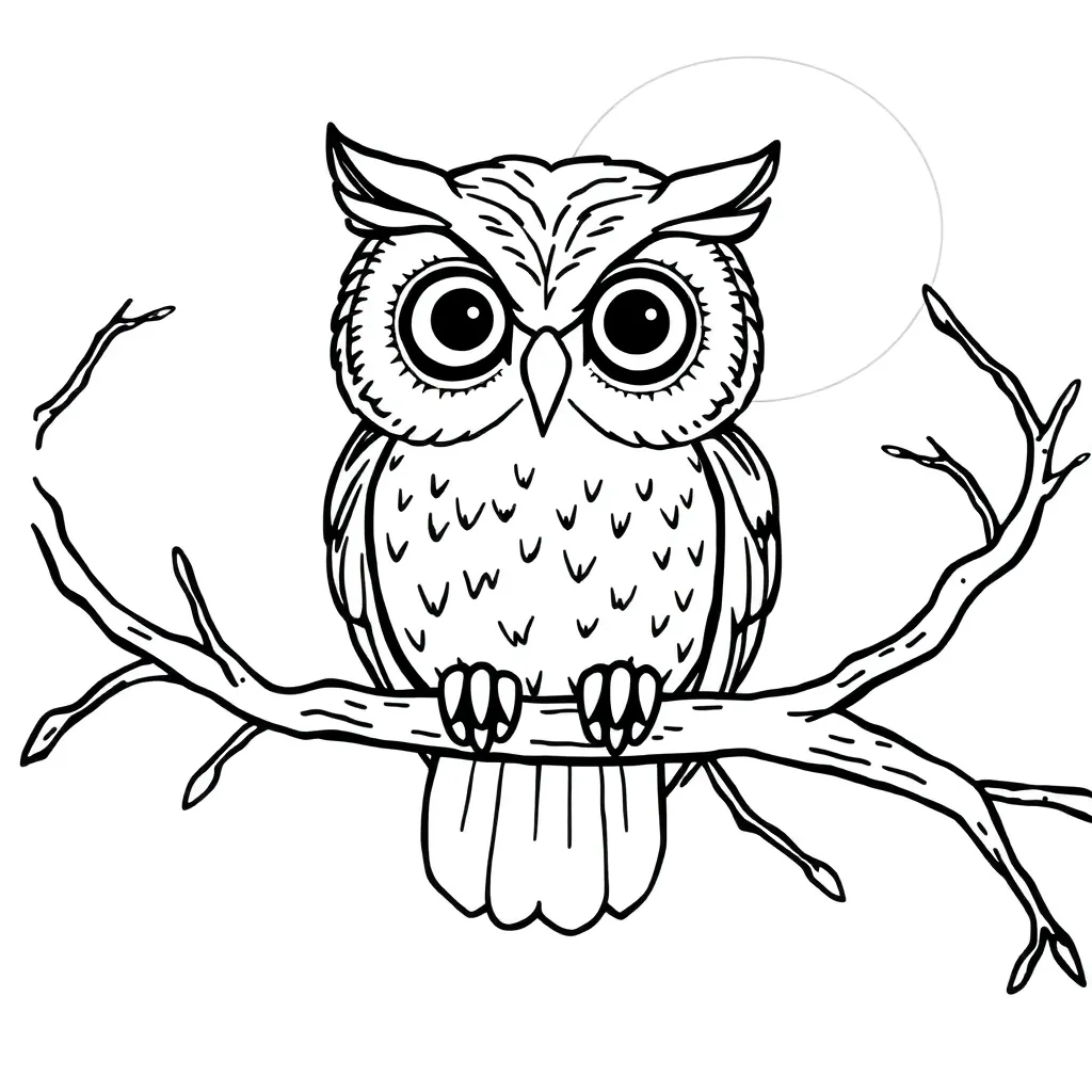 Owl coloring page