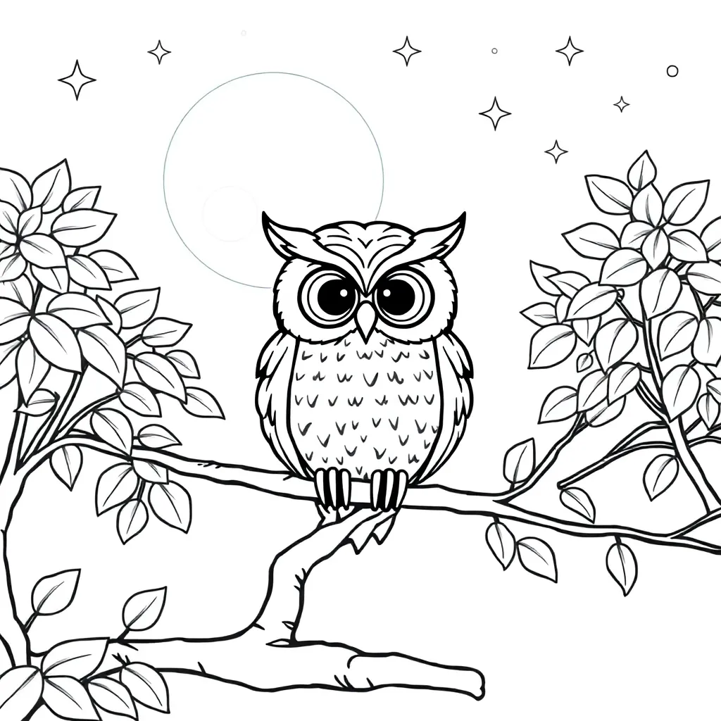 Owl coloring page