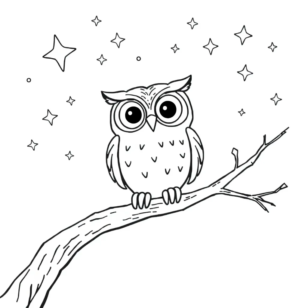 Owl coloring page