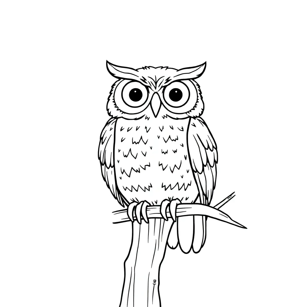 Owl coloring page