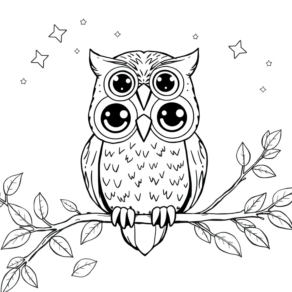 Owl coloring page