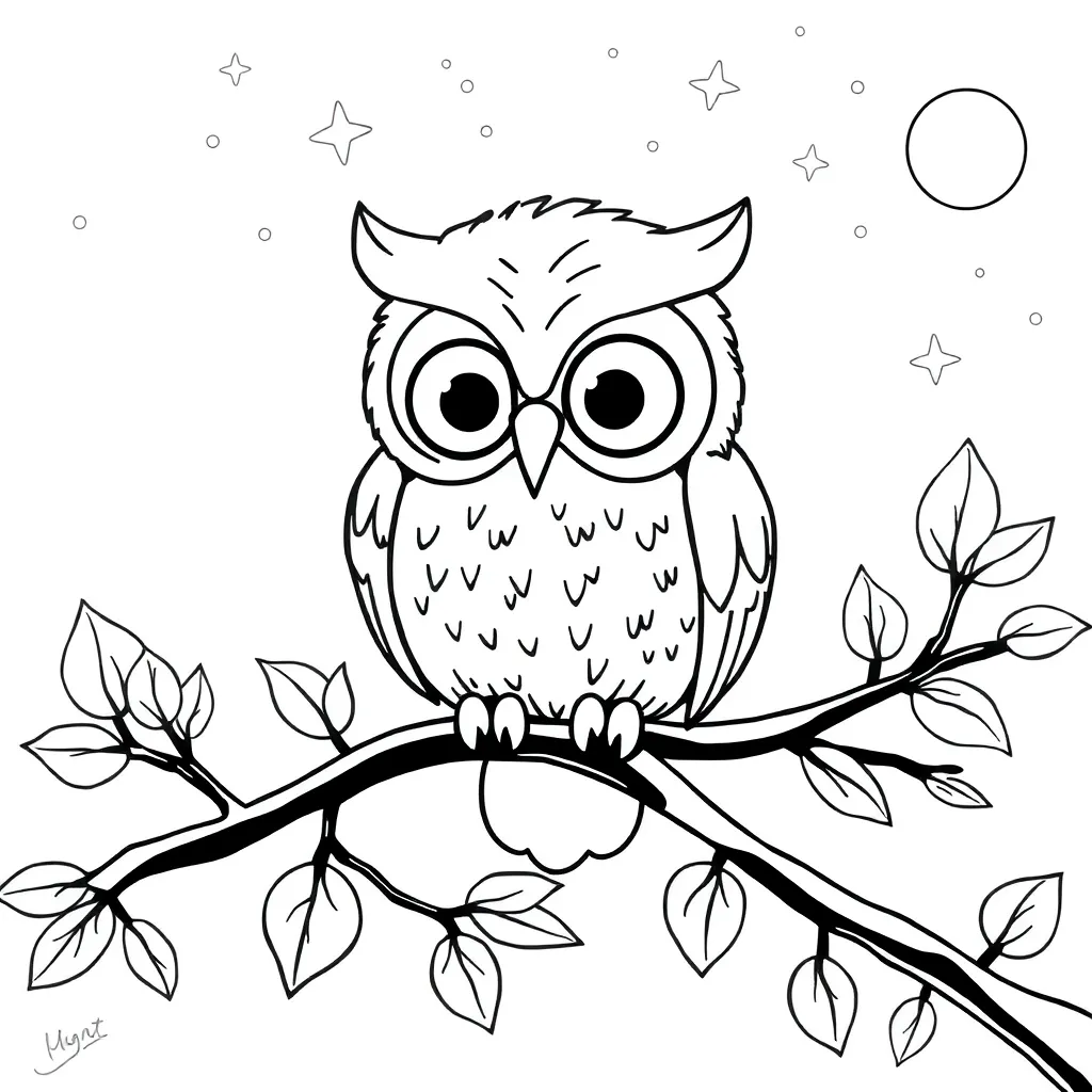Owl coloring page