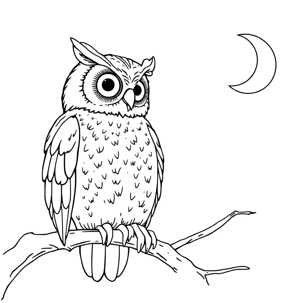Owl coloring page