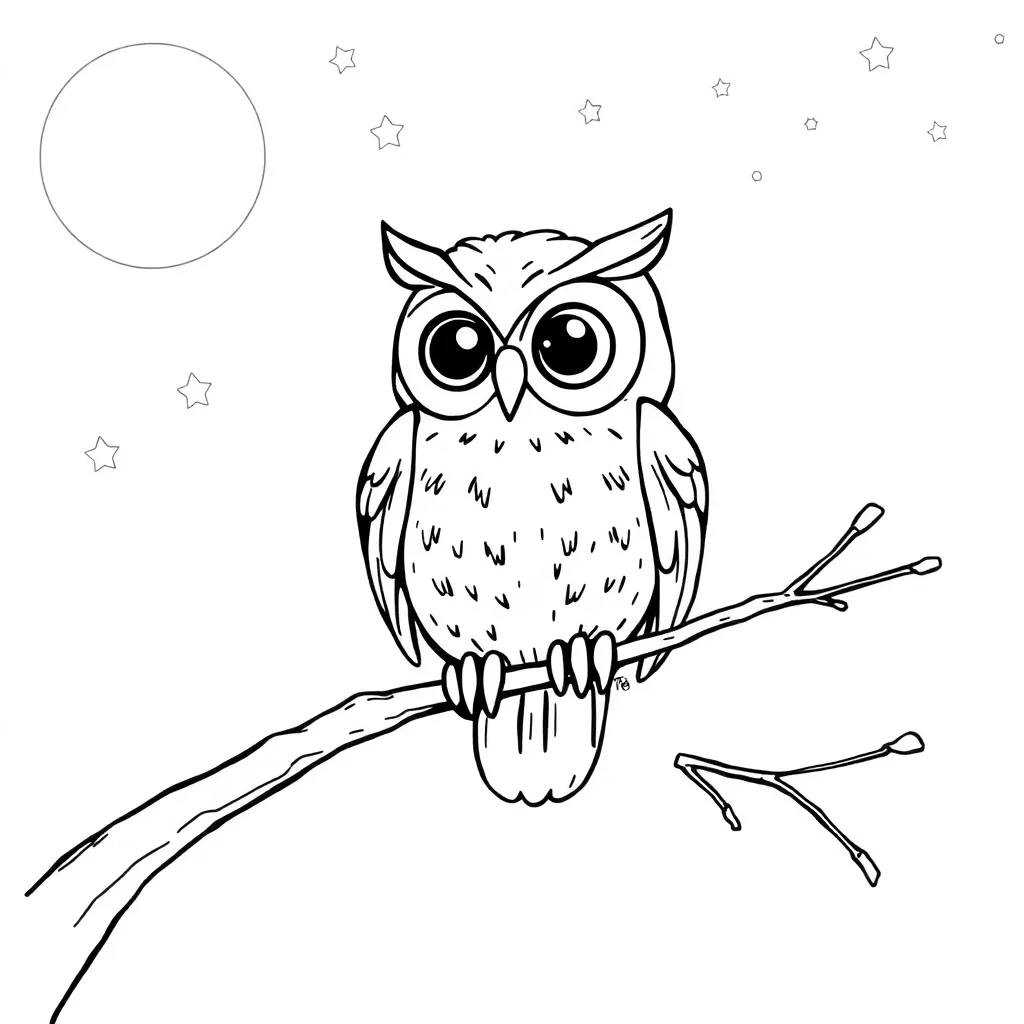 Owl coloring page