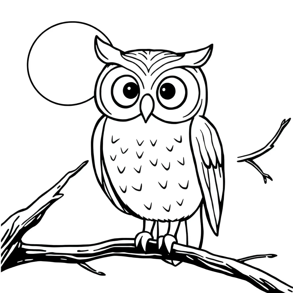 Owl coloring page