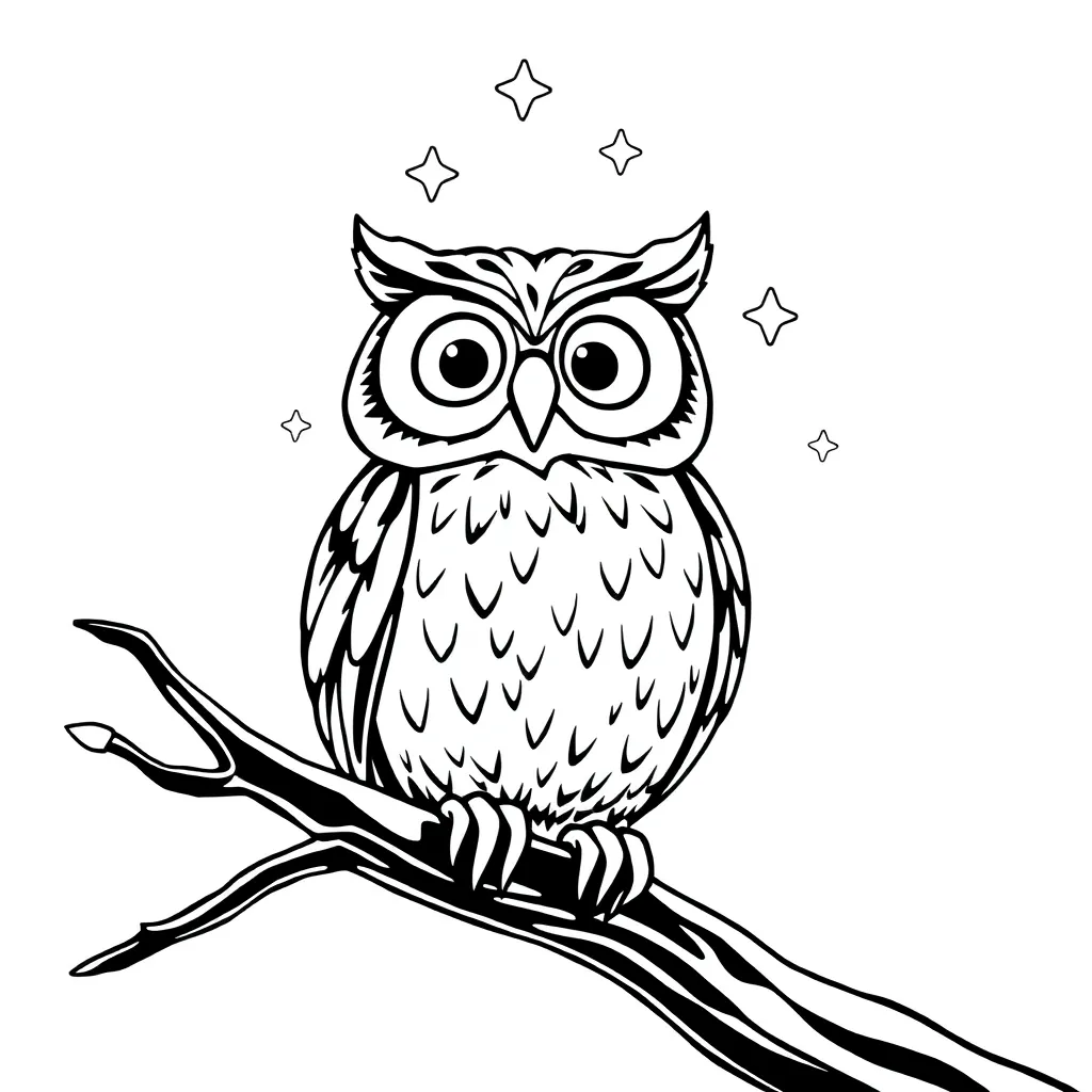 Owl coloring page