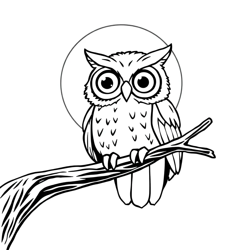 Owl coloring page