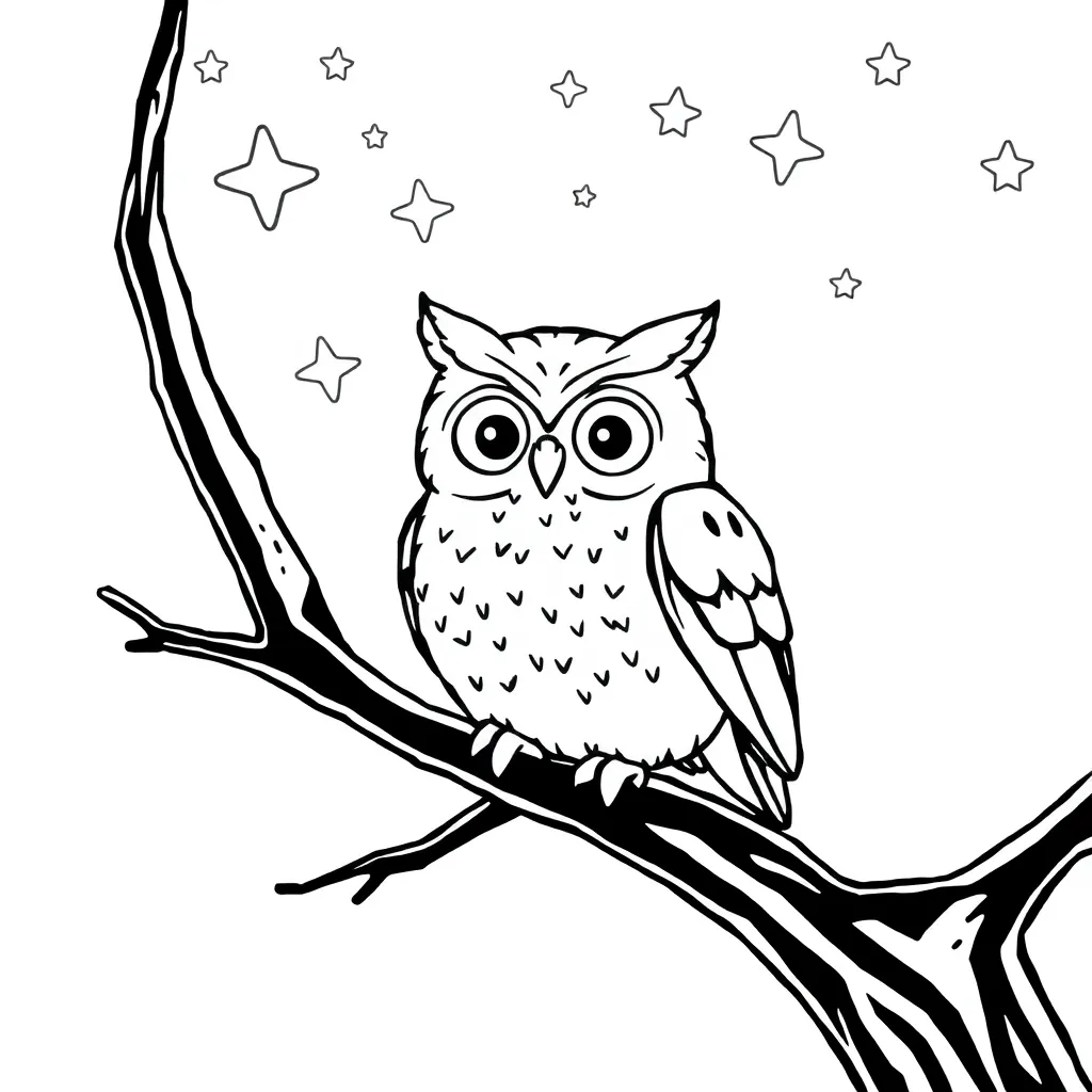 Owl coloring page