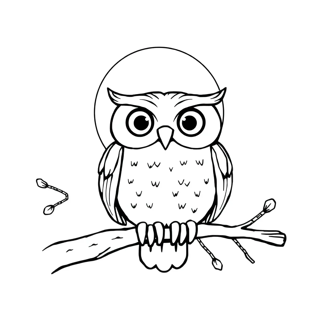 Owl coloring page