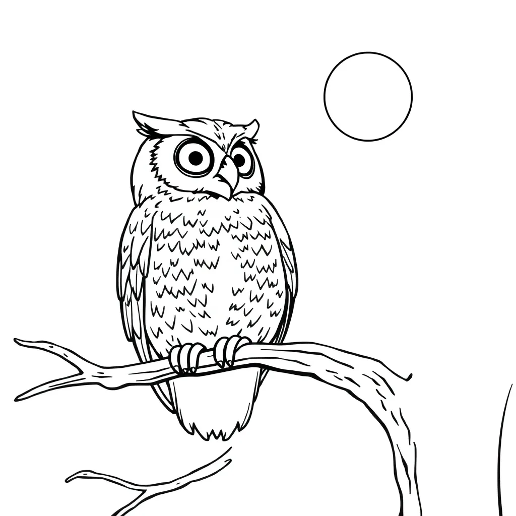 Owl coloring page