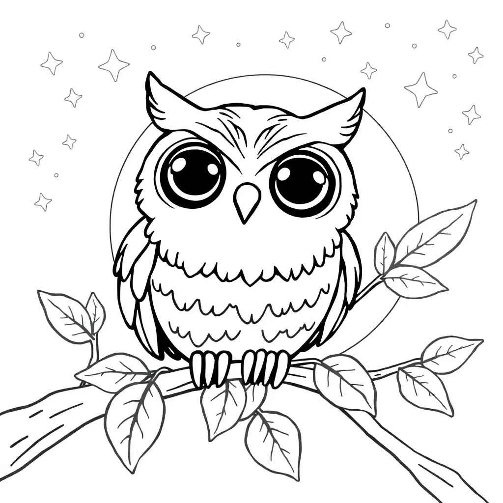 Owl coloring page