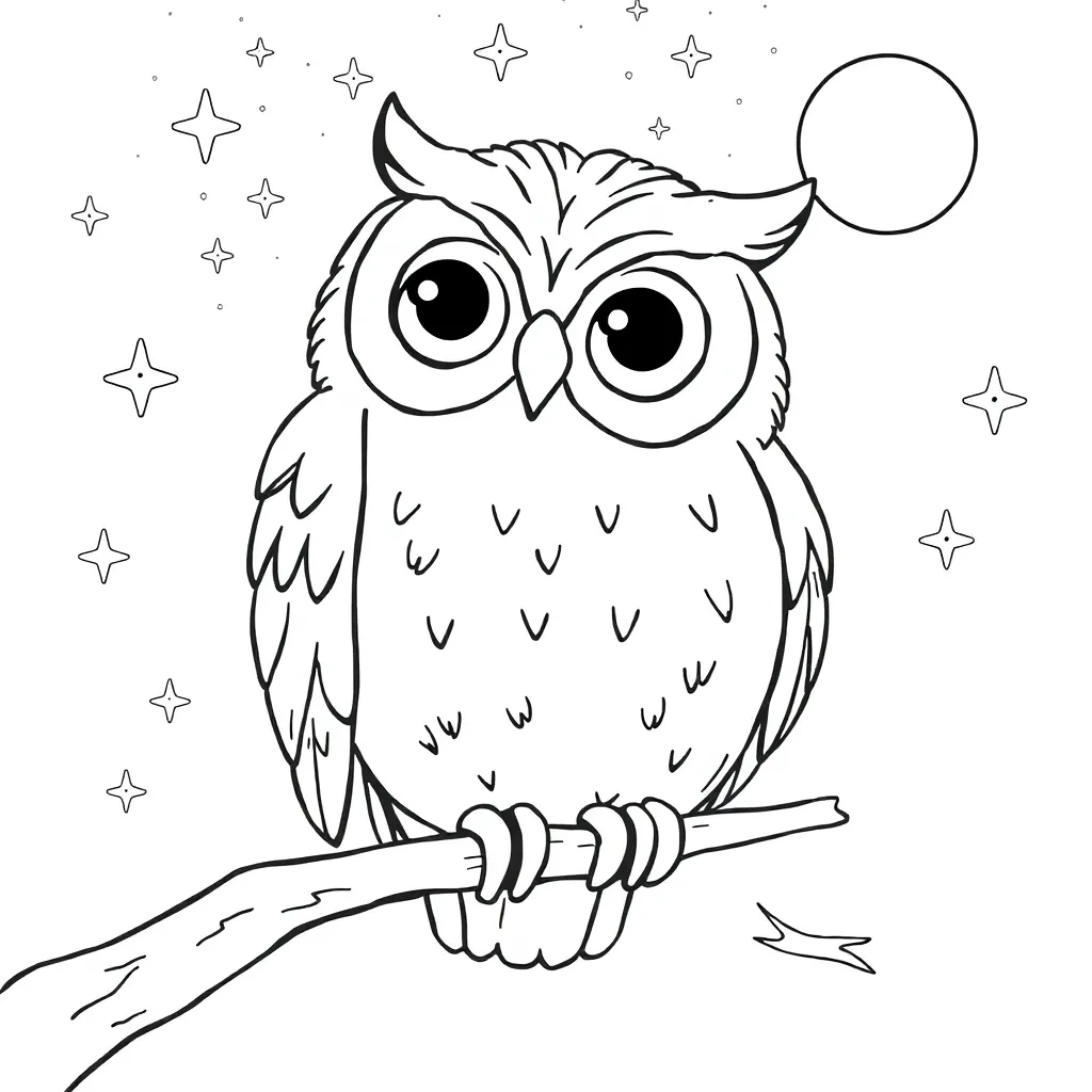 Owl coloring page