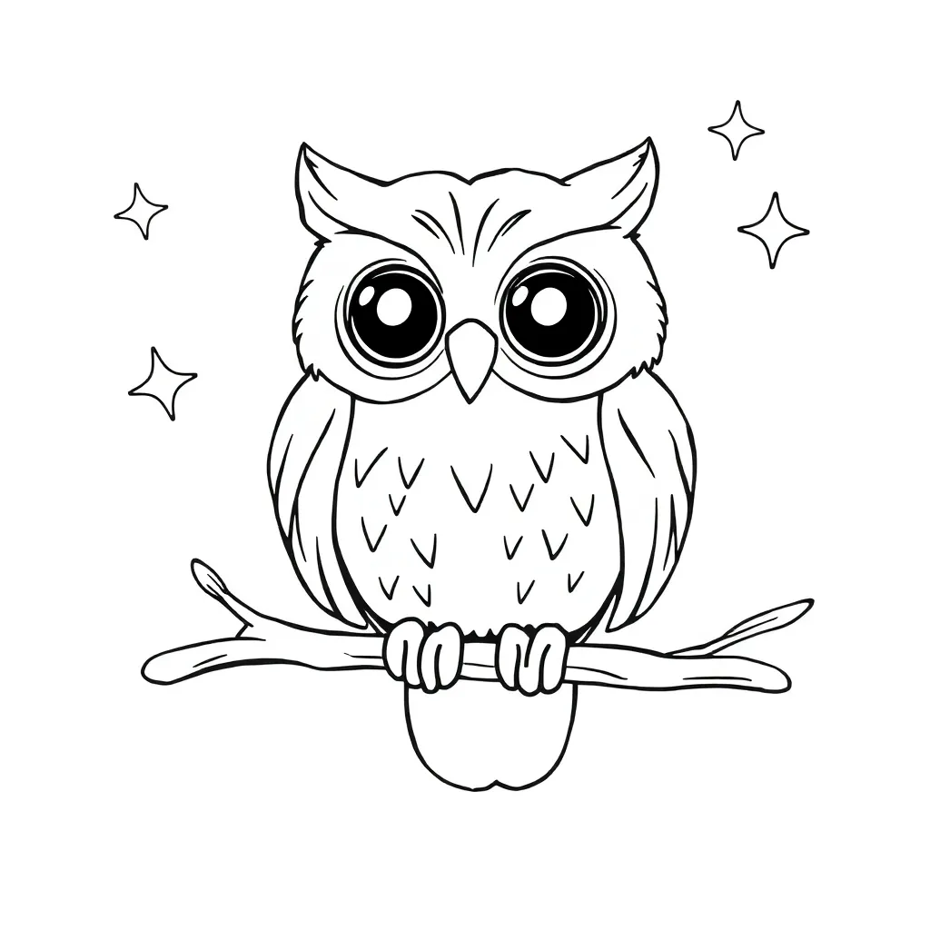 Owl coloring page