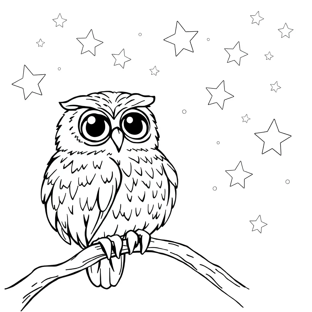 Owl coloring page