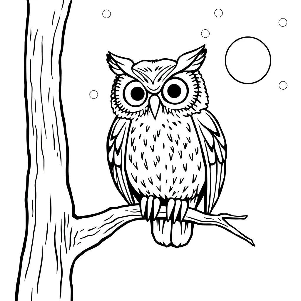 Owl coloring page