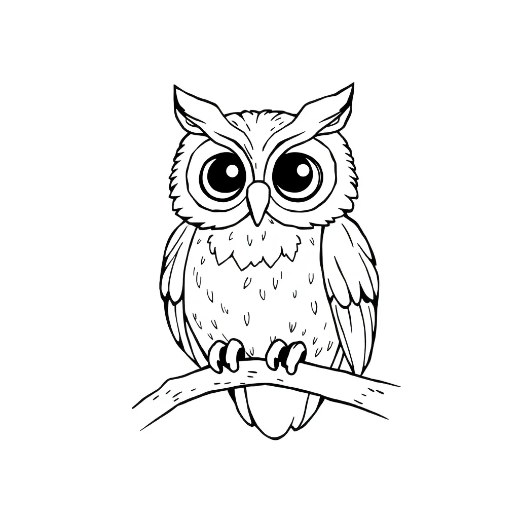 Owl coloring page