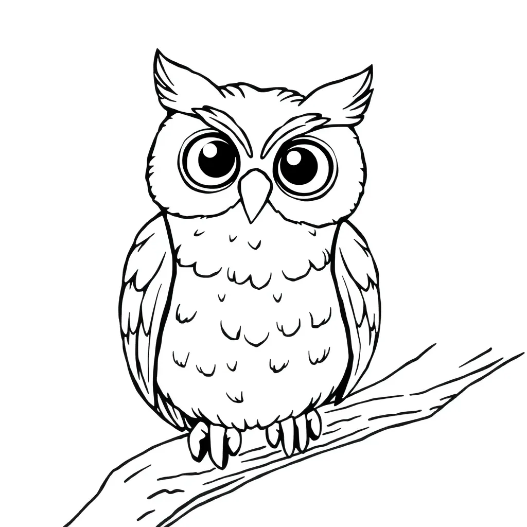 Owl coloring page