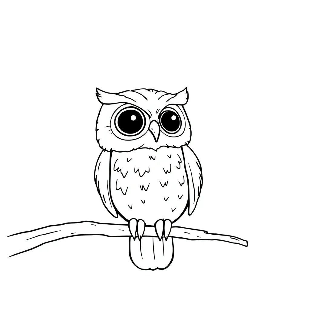 Owl coloring page
