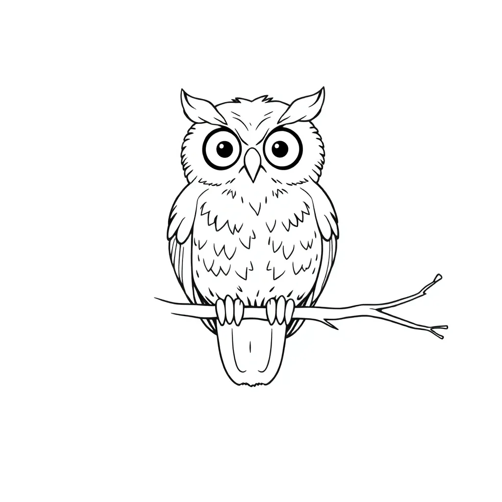 Owl coloring page