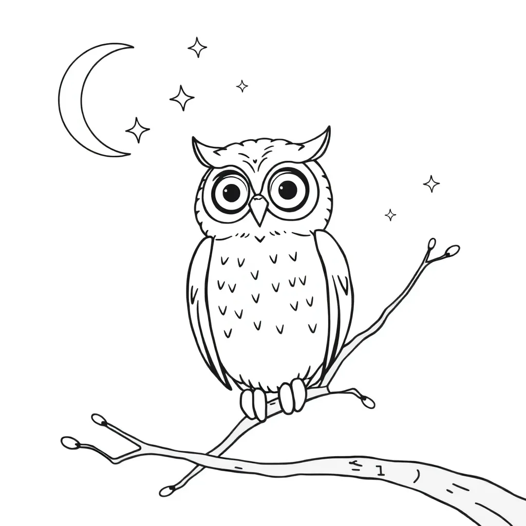Owl coloring page