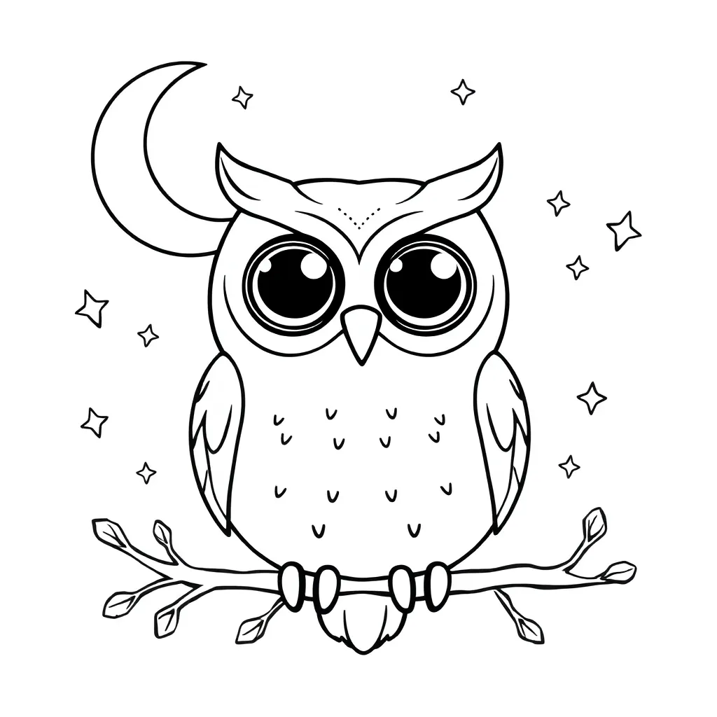 Owl coloring page