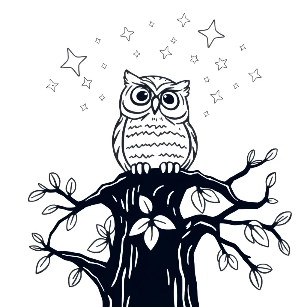 Owl coloring page