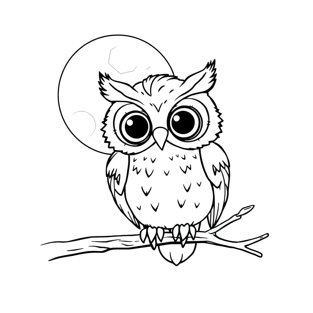 Owl coloring page