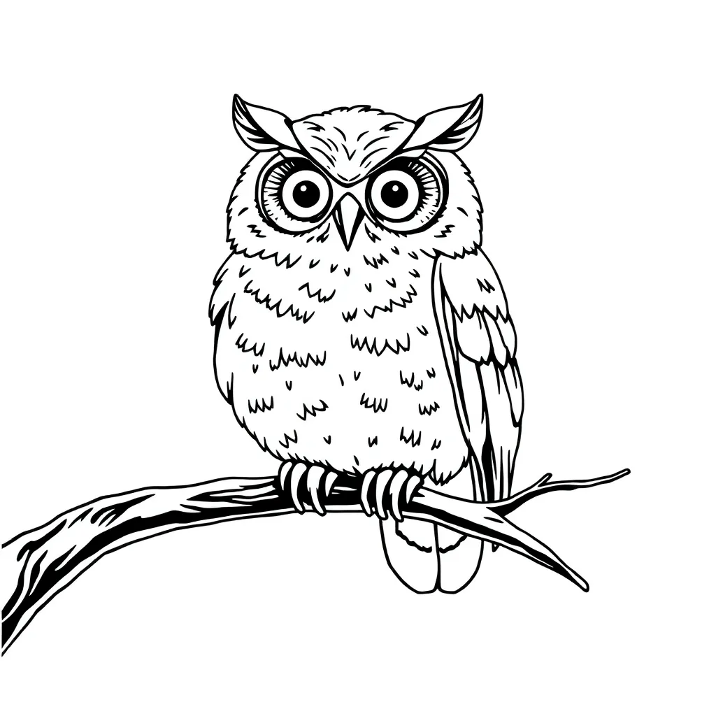 Owl coloring page