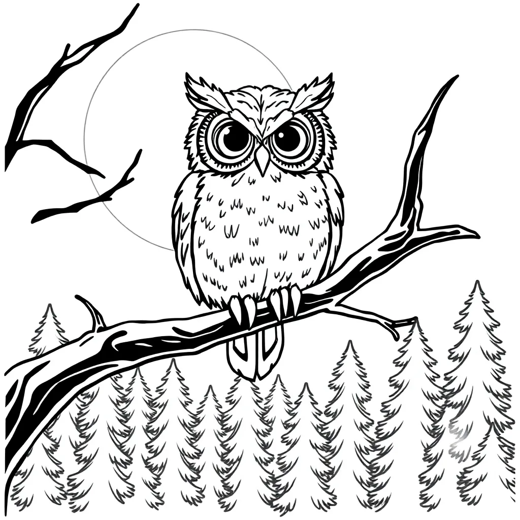 Owl coloring page