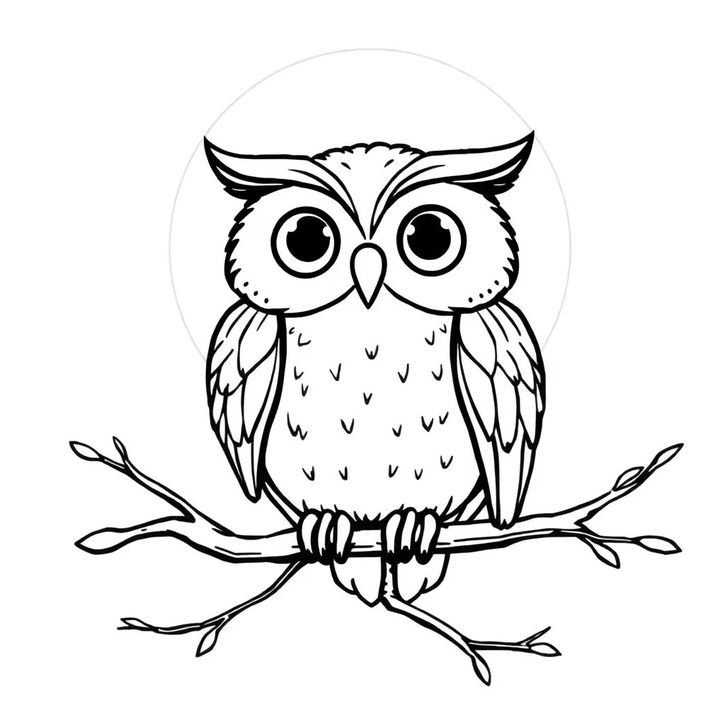 Owl coloring page