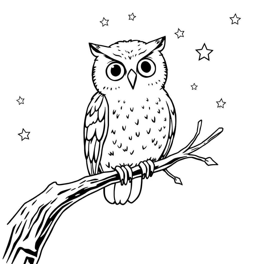 Owl coloring page