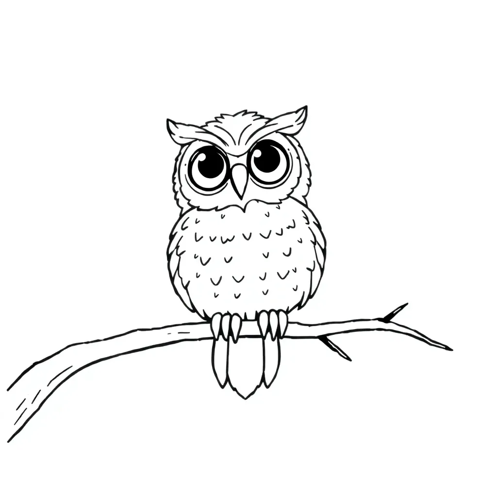 Owl coloring page