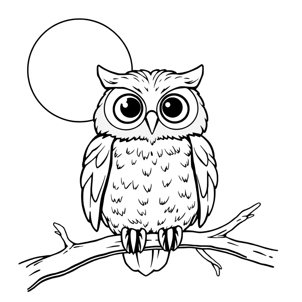 Owl coloring page