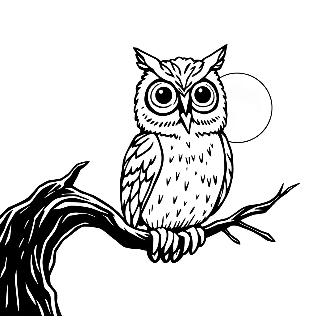 Owl coloring page