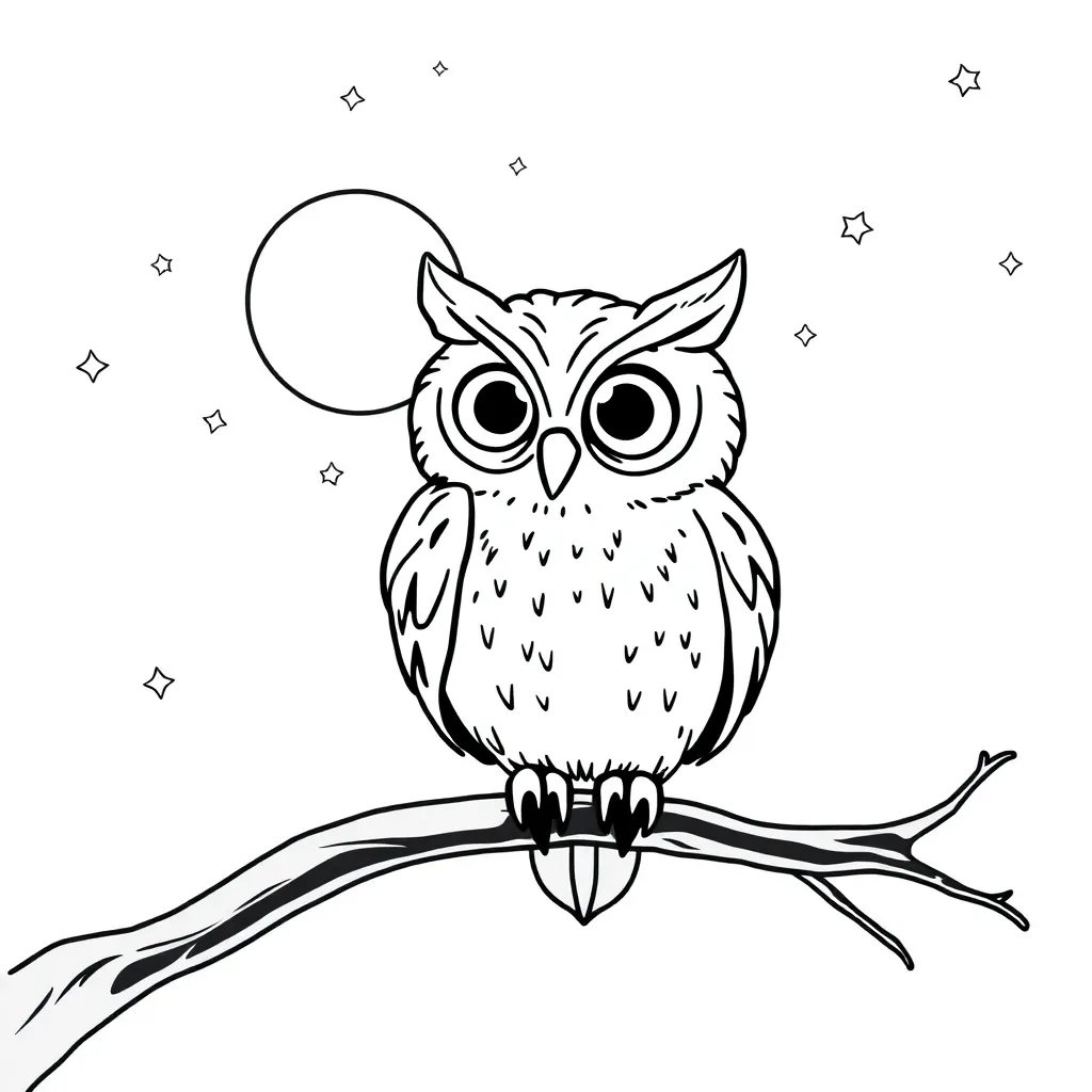 Owl coloring page