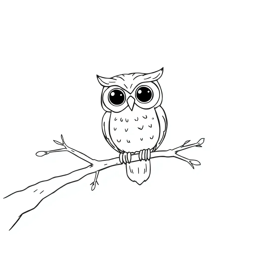 Owl coloring page